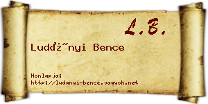 Ludányi Bence névjegykártya